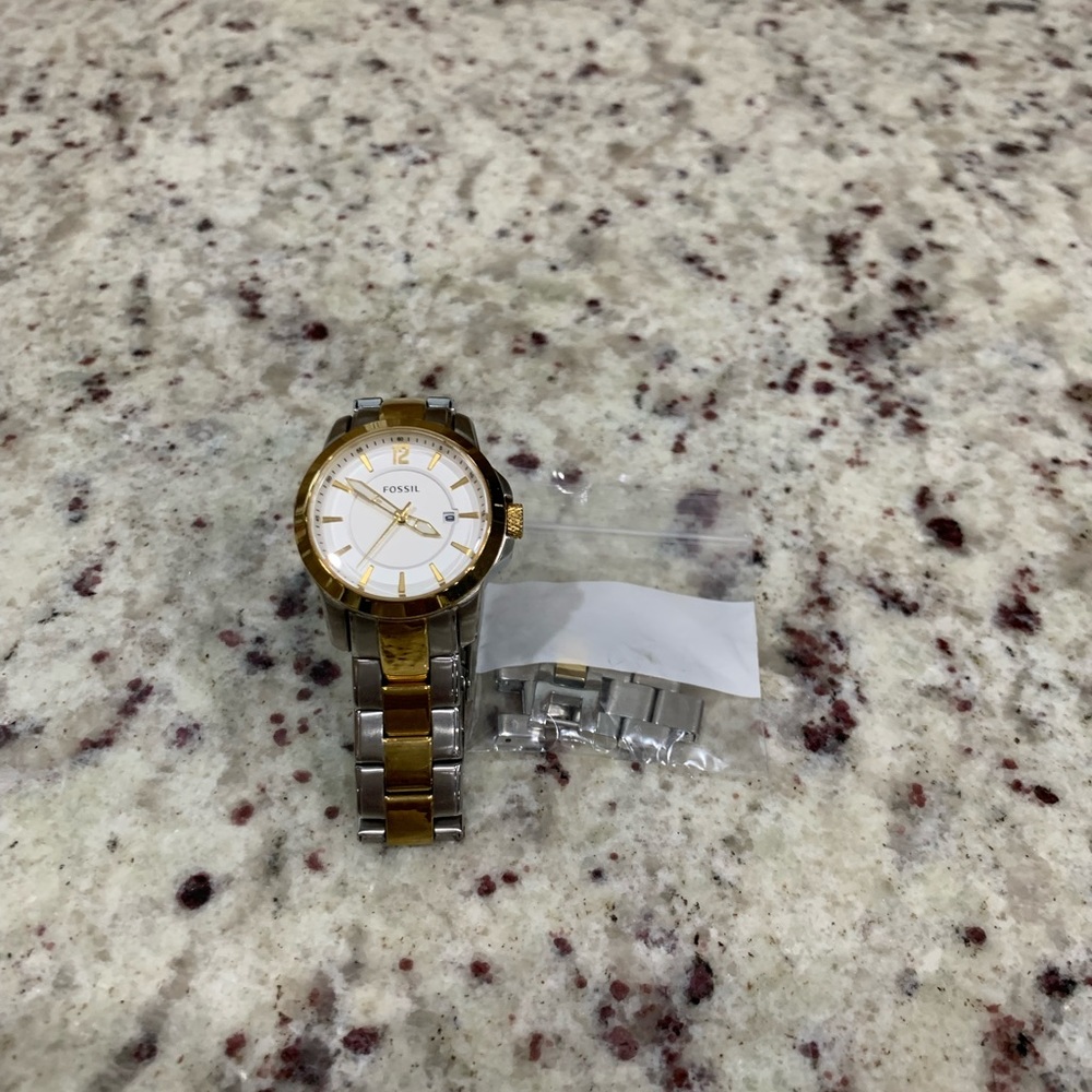 Fossil Heritage automatic 2 tone stainless steel watch